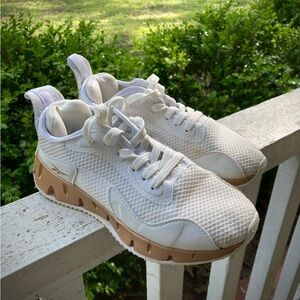 Kids White Mesh Reebok Athletic Shoes